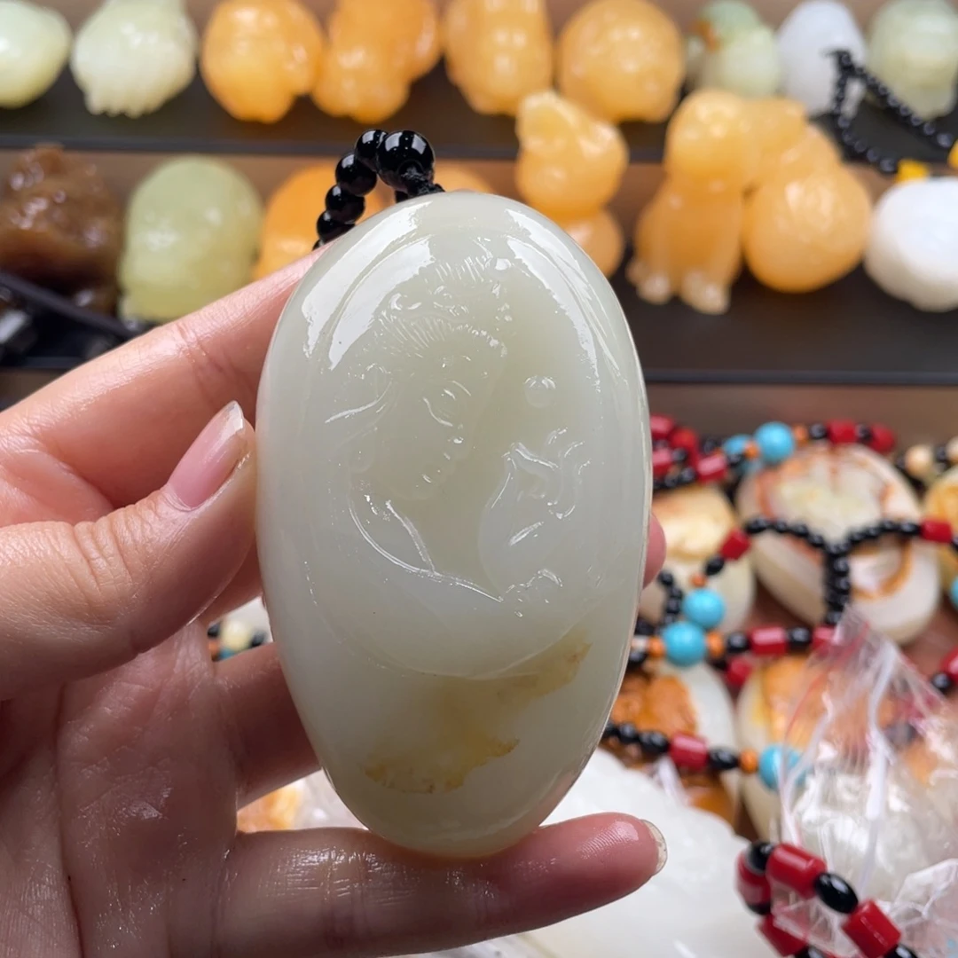 龙***跃石材天然古青石手把件