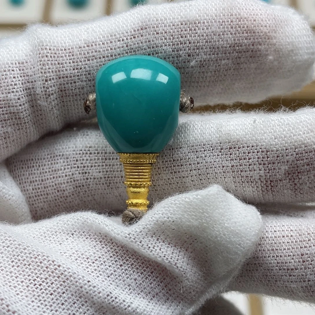 绿松石珠宝奇石18K金镶嵌