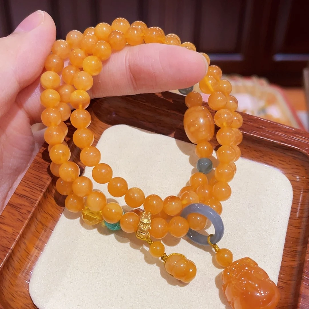 蜜蜡手链未镶嵌手串