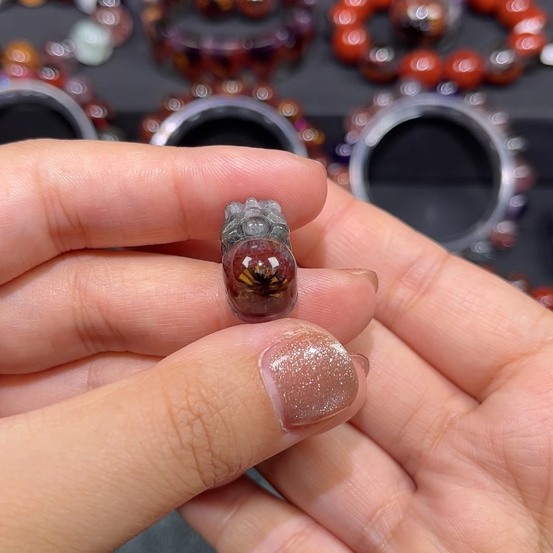 可***扔水晶珠宝半成品未镶嵌极光貔貅