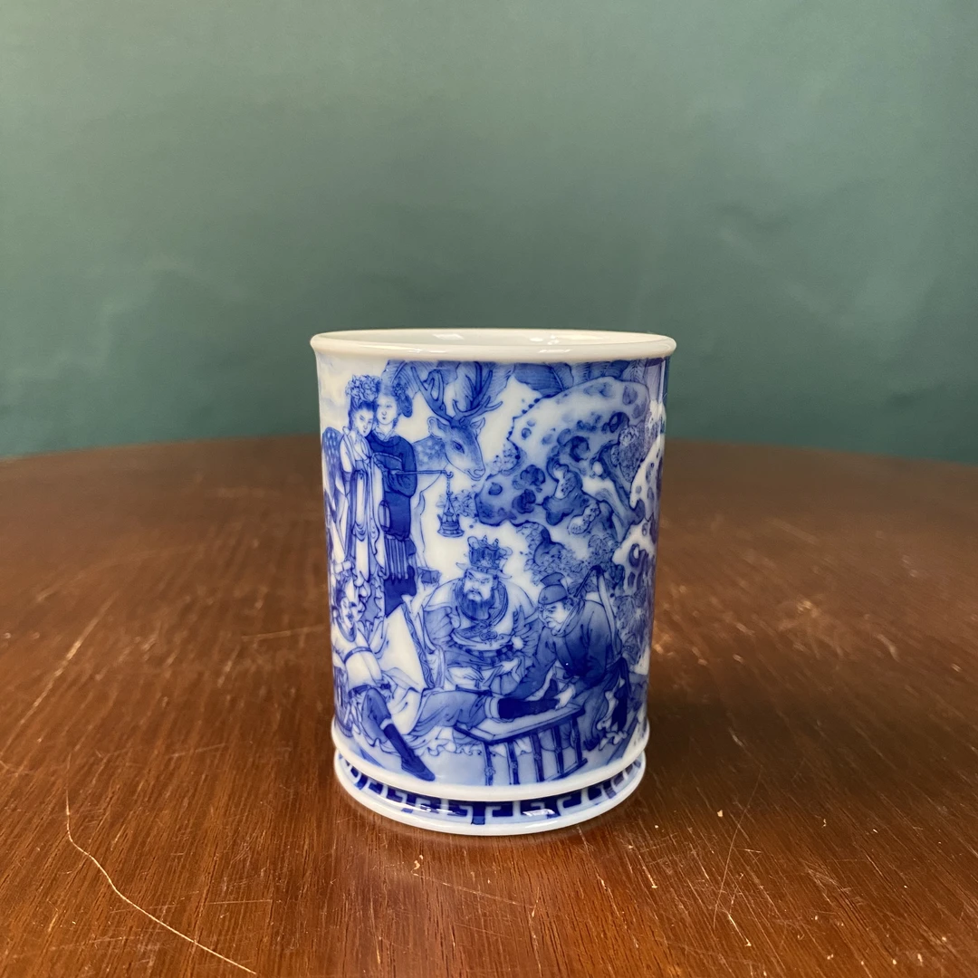 【晓竹窑】精工人物太白醉春图主人杯 景德镇纯手工手绘茶器茶具