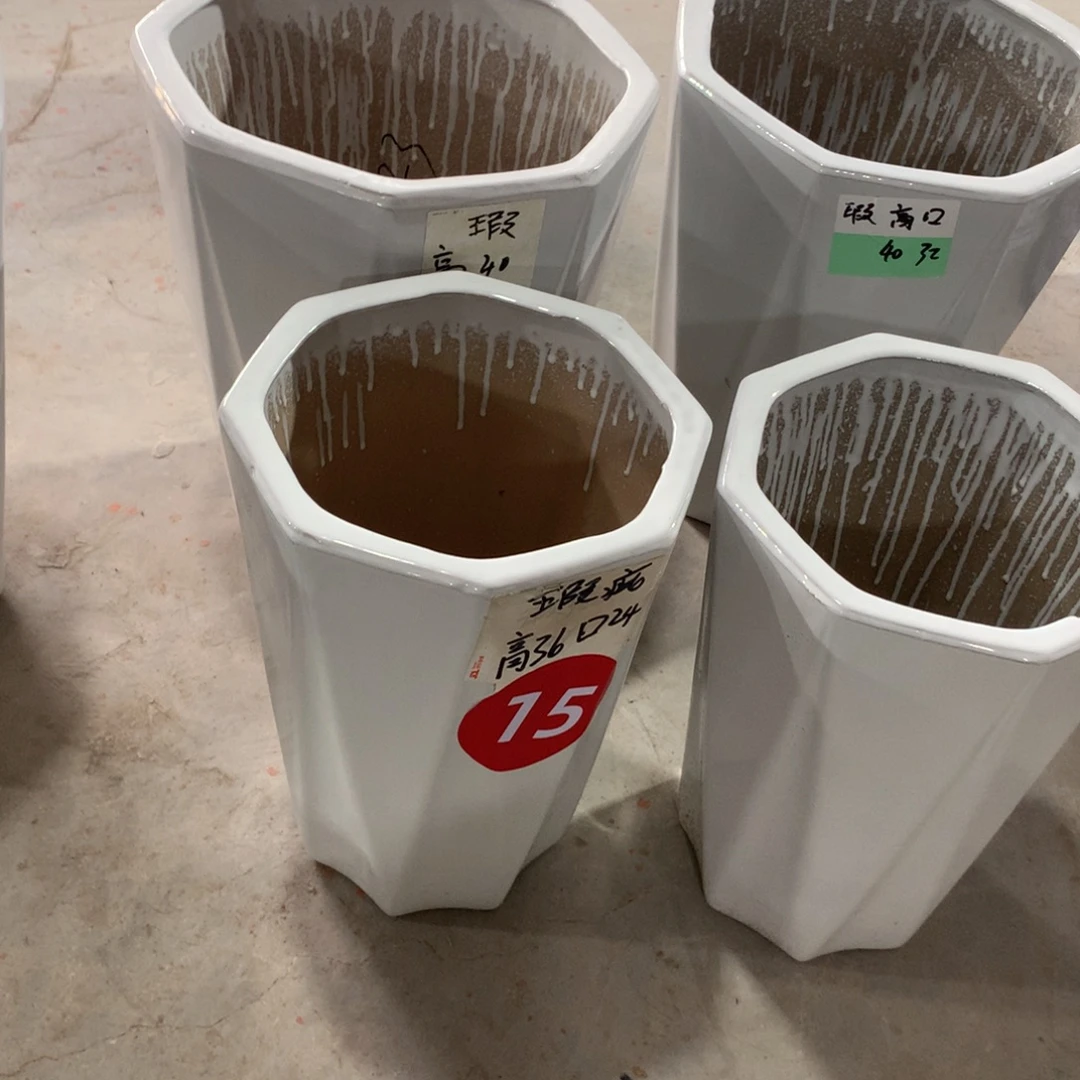 微瑕高温陶瓷花盆