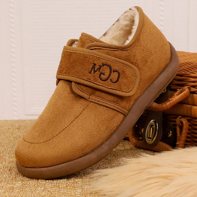 2025新款冬季女鞋厚底勃肯雪地靴女加绒毛毛乐福鞋保暖棉鞋魔术Z