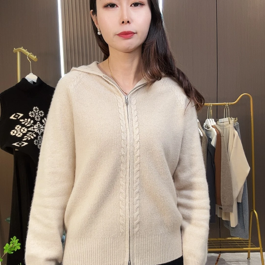 帽衫女山羊绒加厚