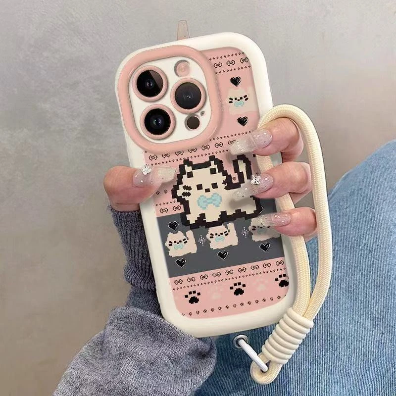 小猫适用苹果iphone小米15/14/13promax防摔vivo华为oppo手机壳女