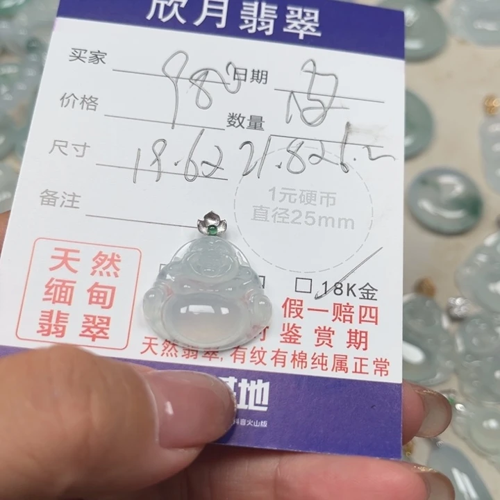 娄***勇翡翠未镶嵌颈饰天然