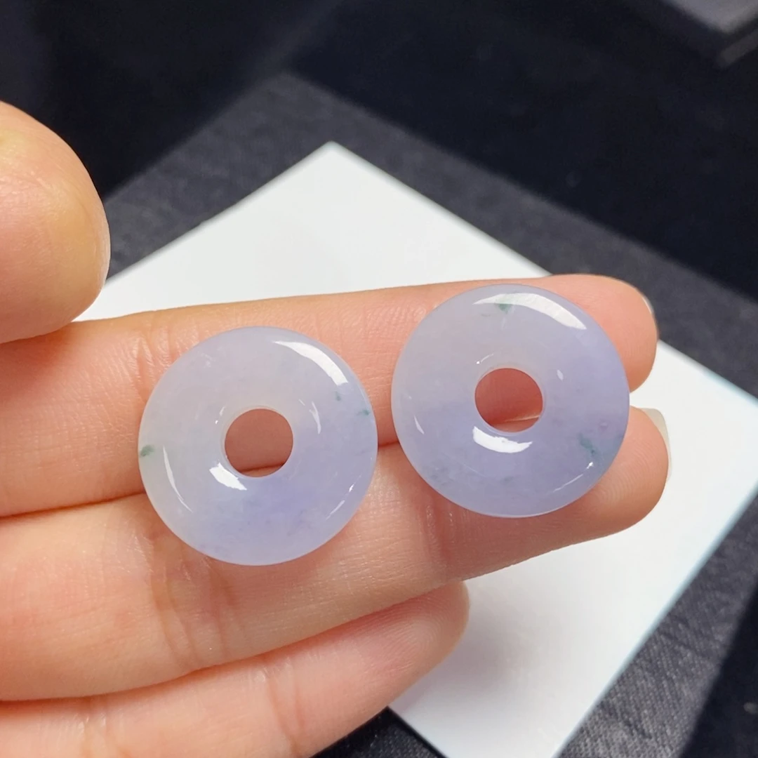 翡翠耳饰未镶嵌裸石甜甜圈