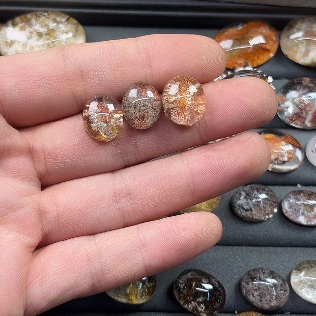 大***皮银S925镶嵌戒指烟晶