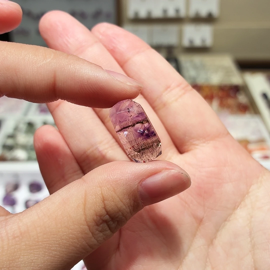 未镶嵌水晶吊坠(不含链)紫超七 随形 打孔定制不退换