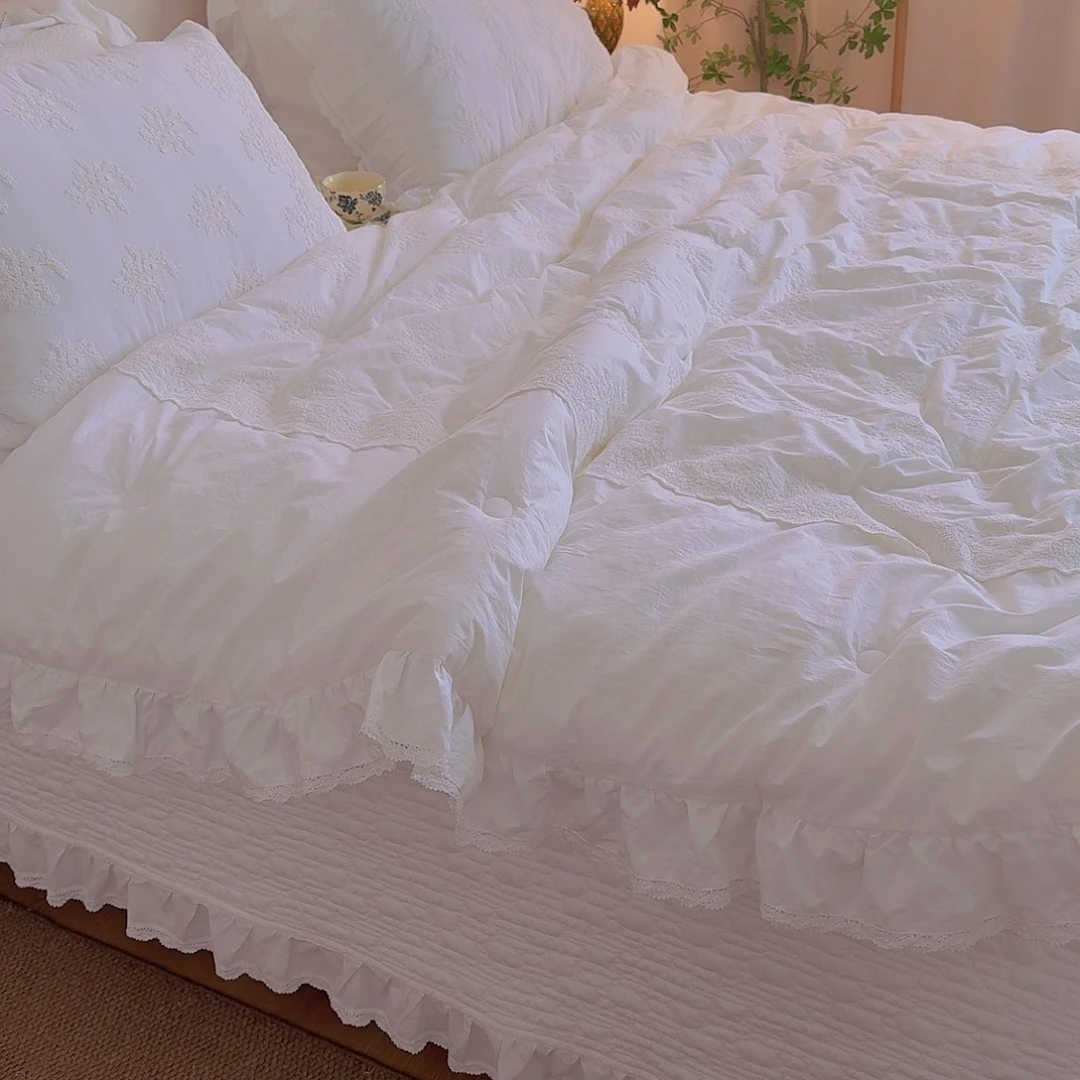 棉白色卡尔斯夏被被四件套被200×230床盖240×260