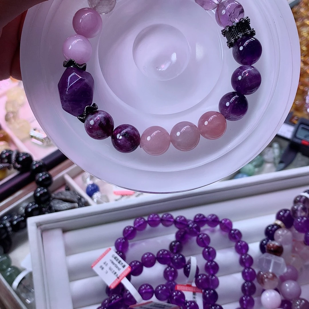 水晶手链未镶嵌紫气东来