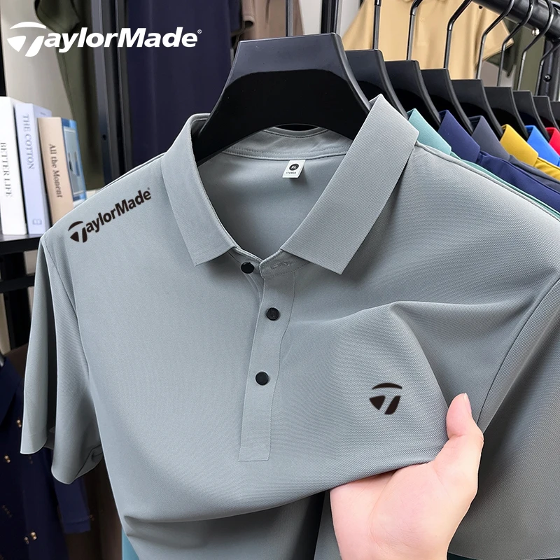 Taylormade泰勒梅高尔夫2025夏季男士短袖休闲polo衫运动速干t恤