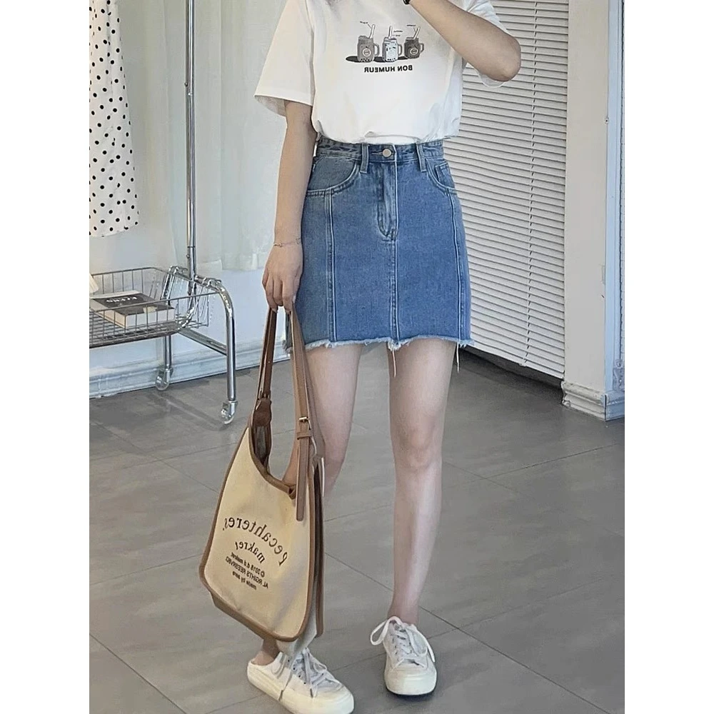 【大仙家】C202十三行夏款韩式牛仔短裙舒适时尚百搭女士夏季