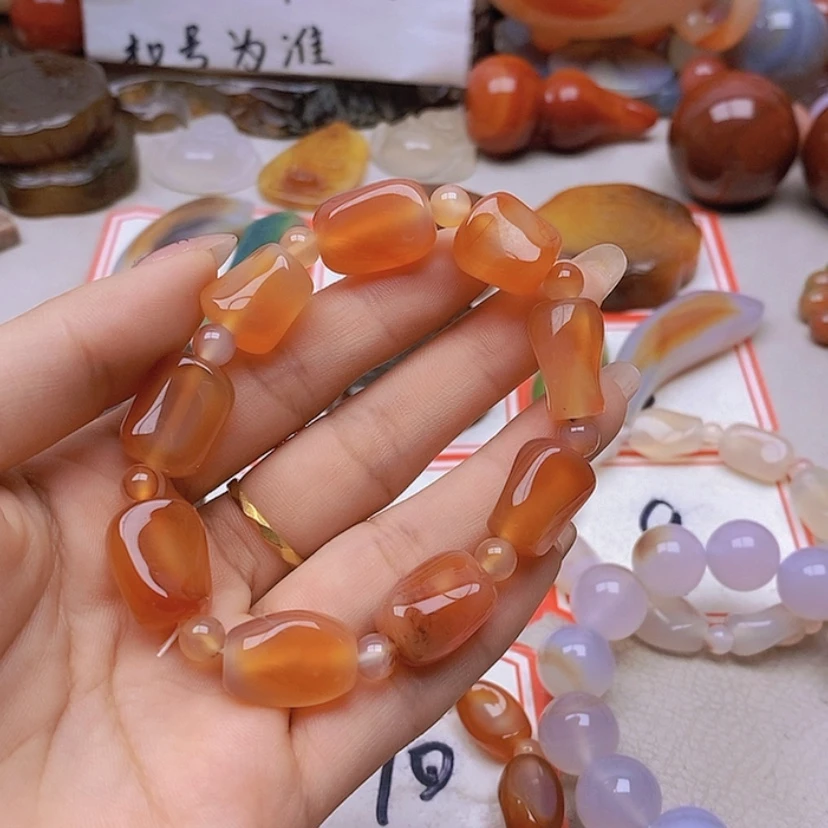 【闪购商品】未镶嵌玛瑙/玉髓珠宝半成品雪***?