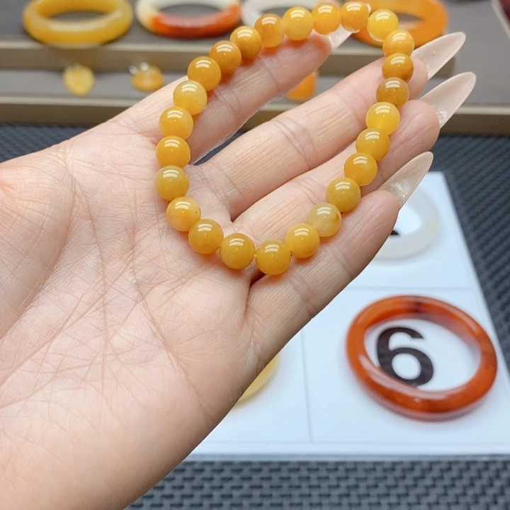 石英质玉（黄龙玉）手镯未镶嵌