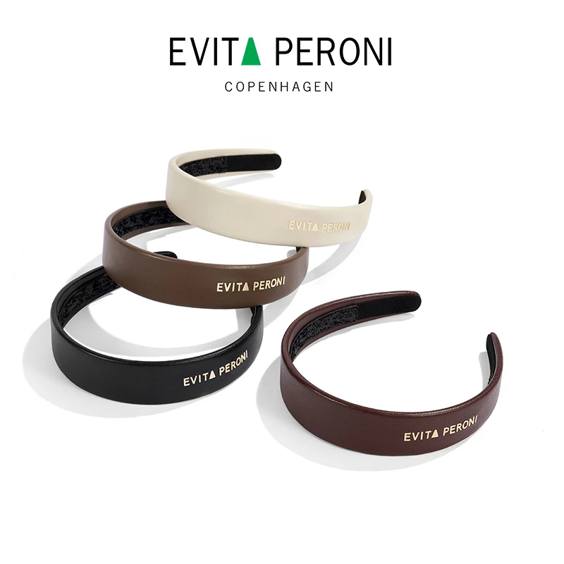 Evita Peroni/依慧达优雅复古经典宽边时尚小羊皮发箍气质