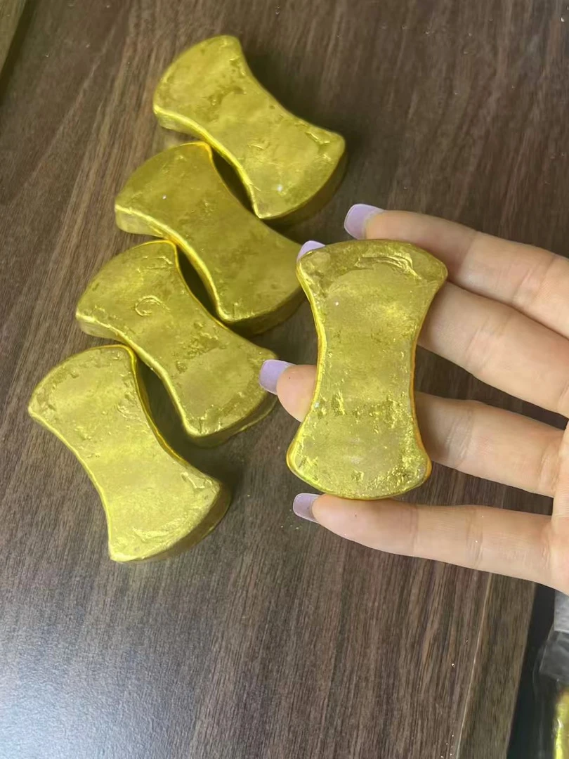 金色船状元宝 可烧可融 里外一色 可反复改款