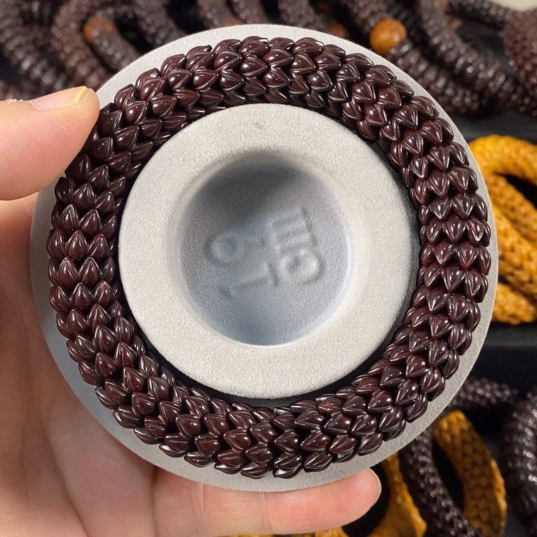 紫金鼠手串包浆莲花14