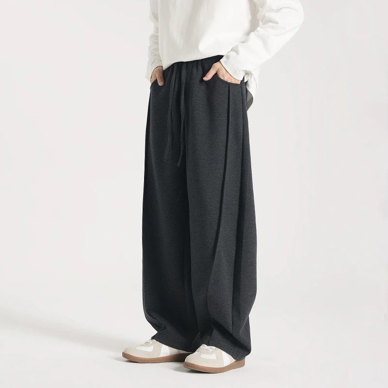 GCCDUPE77『雾屿』25cleanfit秋冬松弛简约卫裤弯刀廓形休闲裤