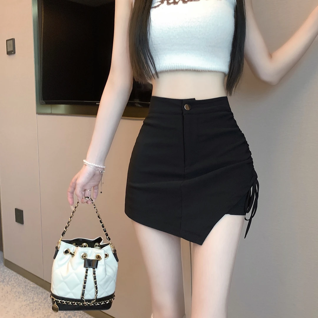 包臀裙短裙高腰O型A型女性半身裙A字不规则夏季