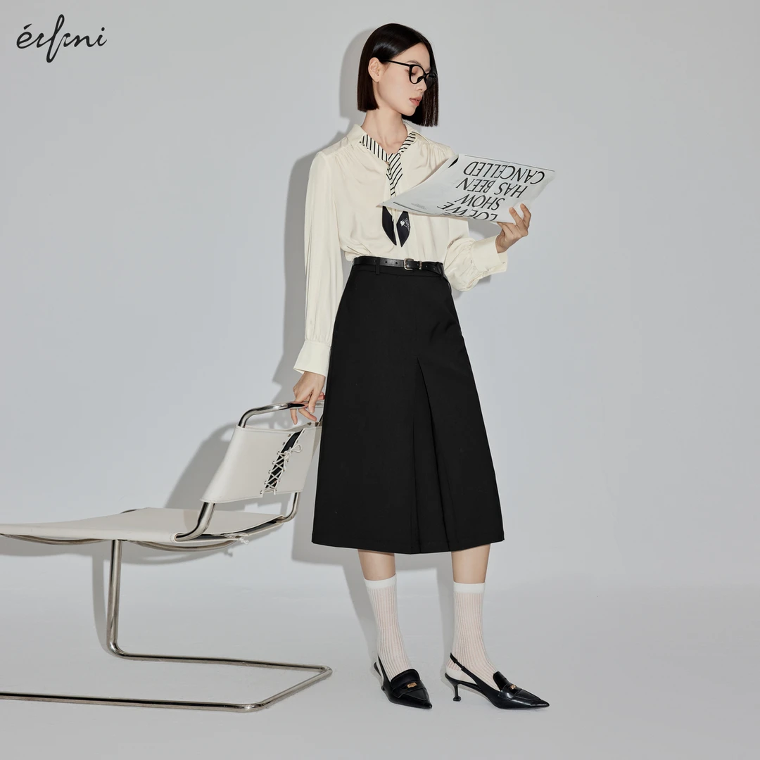 【银泰百货WH】伊芙丽女士时尚休闲半身裙1F2240151