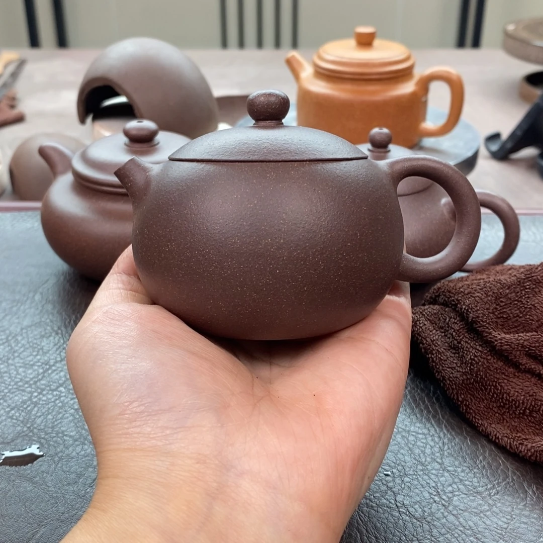 茶壶紫砂千禧紫泥西施180cc精工半手