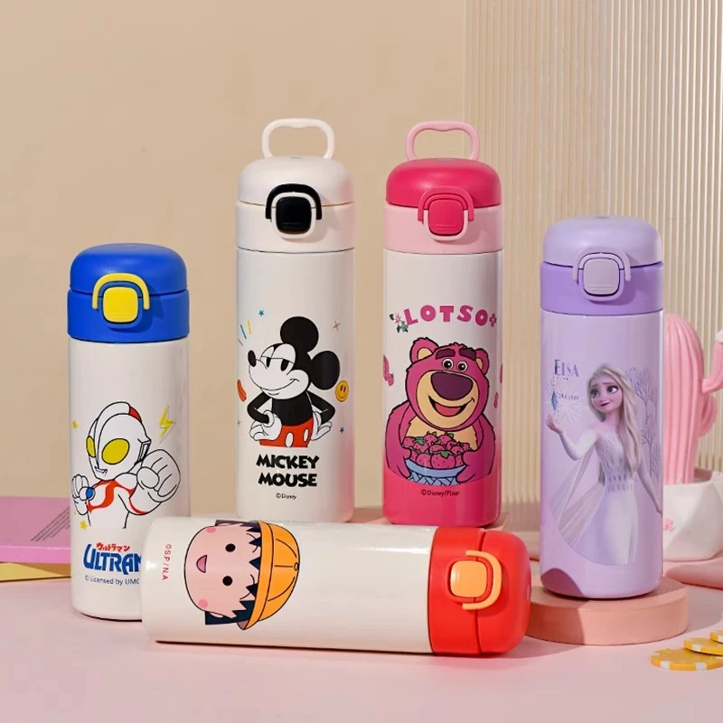 【贤惠乱炸】迪士尼弹跳双饮保温杯316不锈钢卡通便携水杯16415