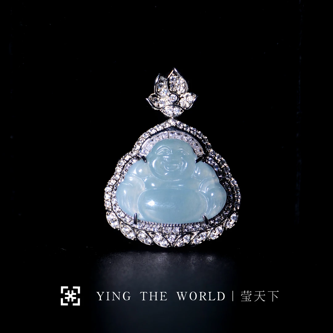 YTW翡翠冰白佛公（天然翡翠多样性发货介意勿拍）