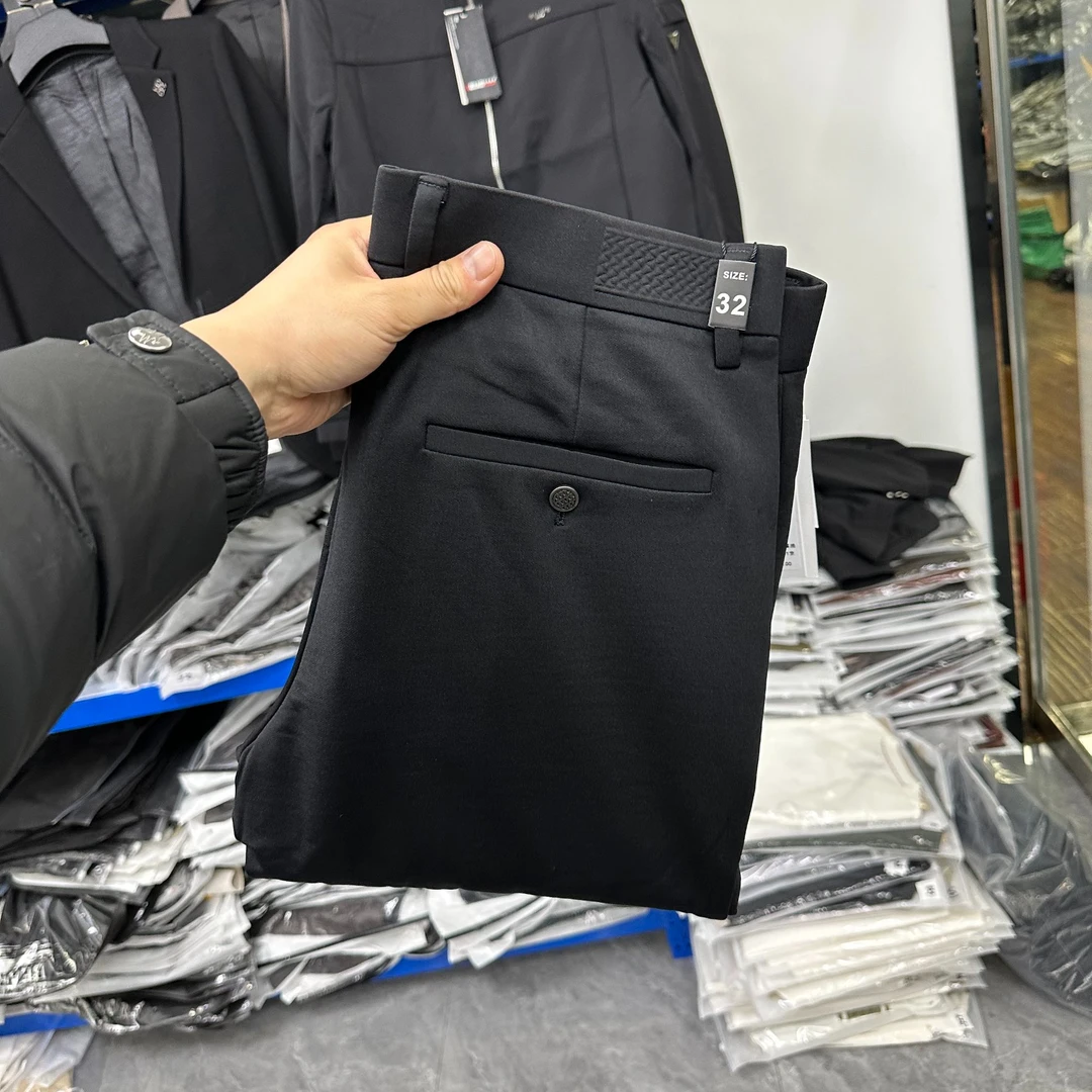 688男士高品质春秋款长裤西裤弹力修身黑色时尚休闲裤百搭