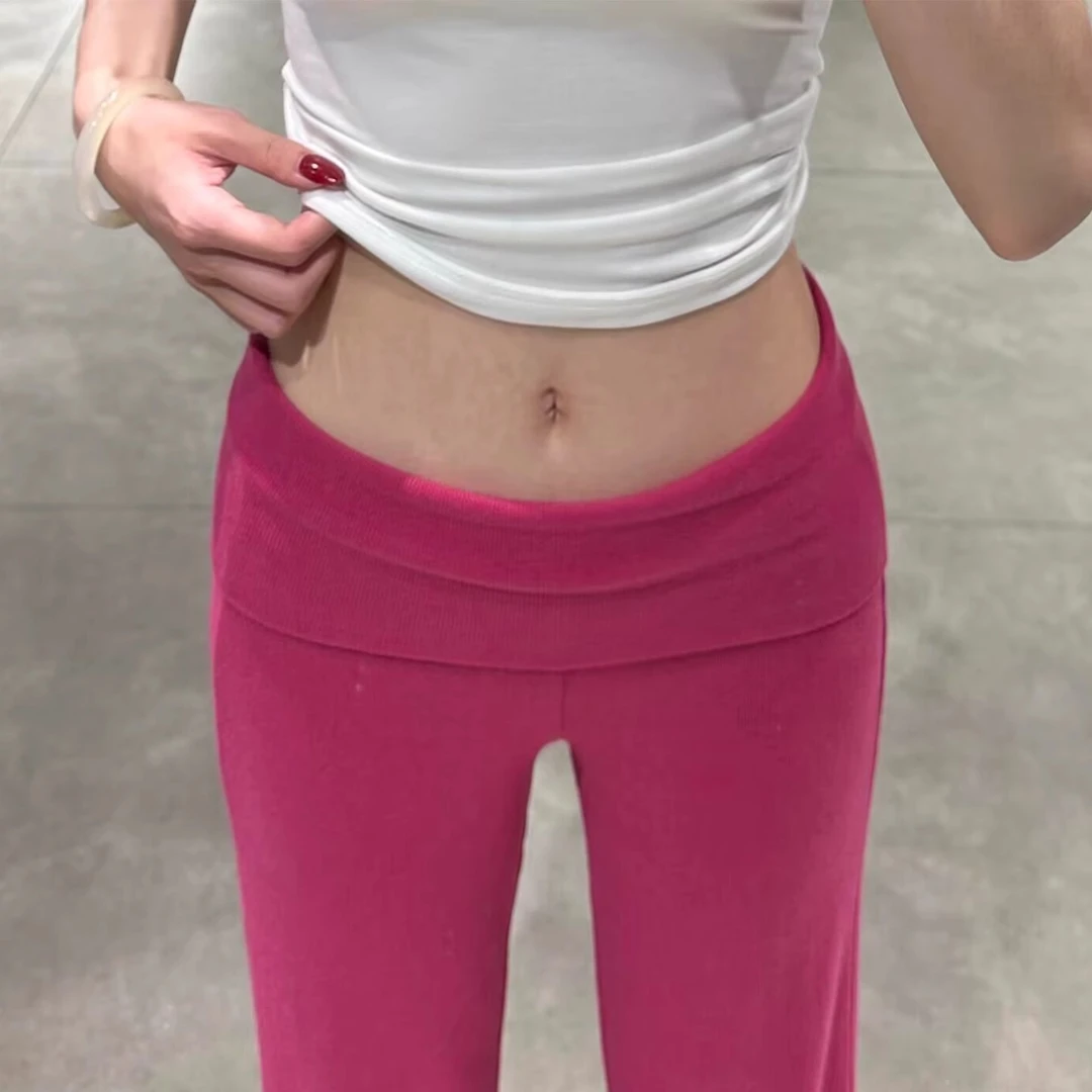 喇叭裤女夏季薄款2025新款高腰修身显瘦垂感休闲裤小个子微喇卫裤