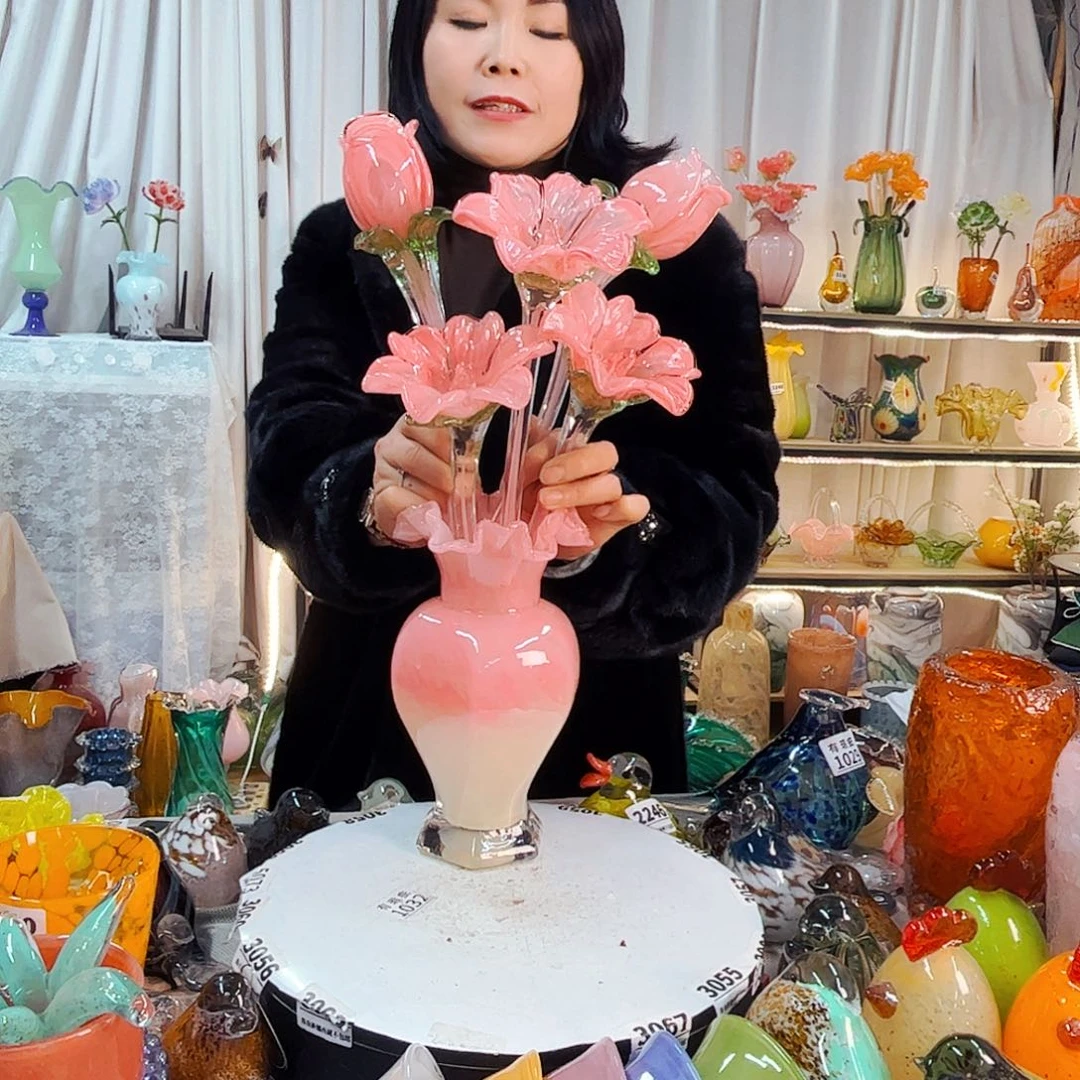 5花1瓶家悦琉璃工艺品