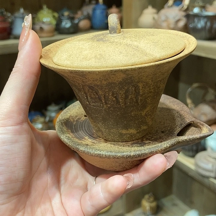 柴烧老岩泥高端茶器