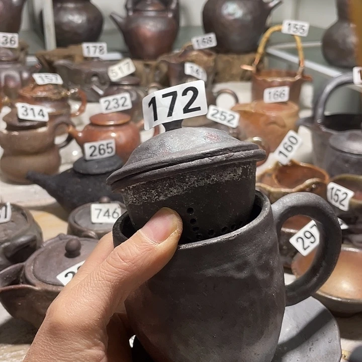 纯手工捏制柴火茶具