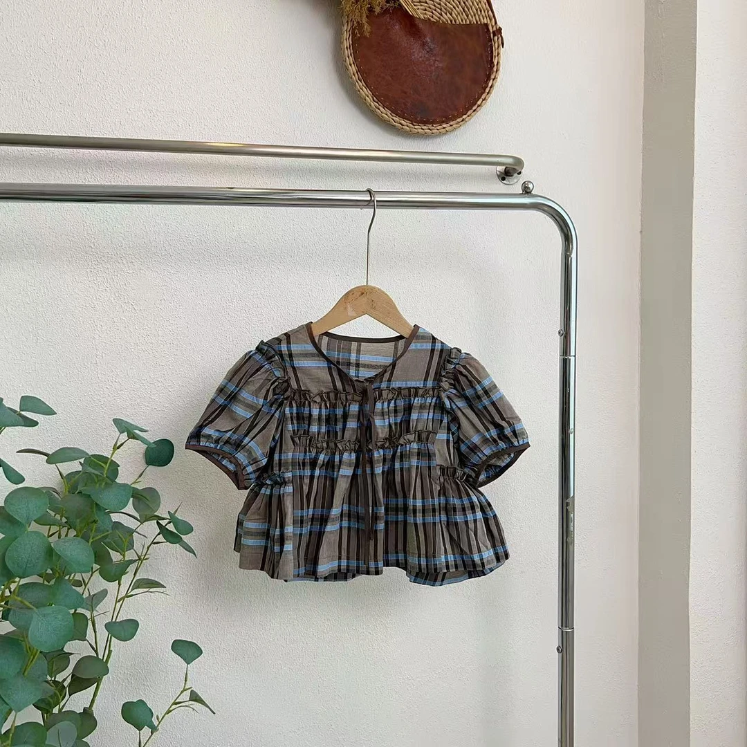 5267锁咖格短袖小衫