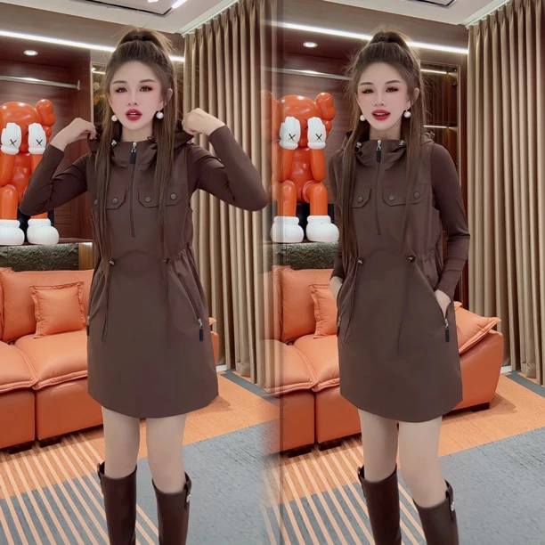 2025秋季新款洋气女宽松显瘦百搭气质高档网红同款减龄裙子两件套