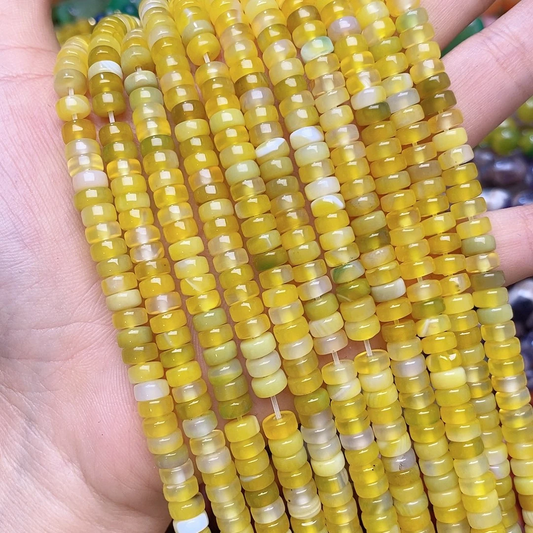 未镶嵌玛瑙/玉髓珠宝半成品卡六玛瑙隔片一条装