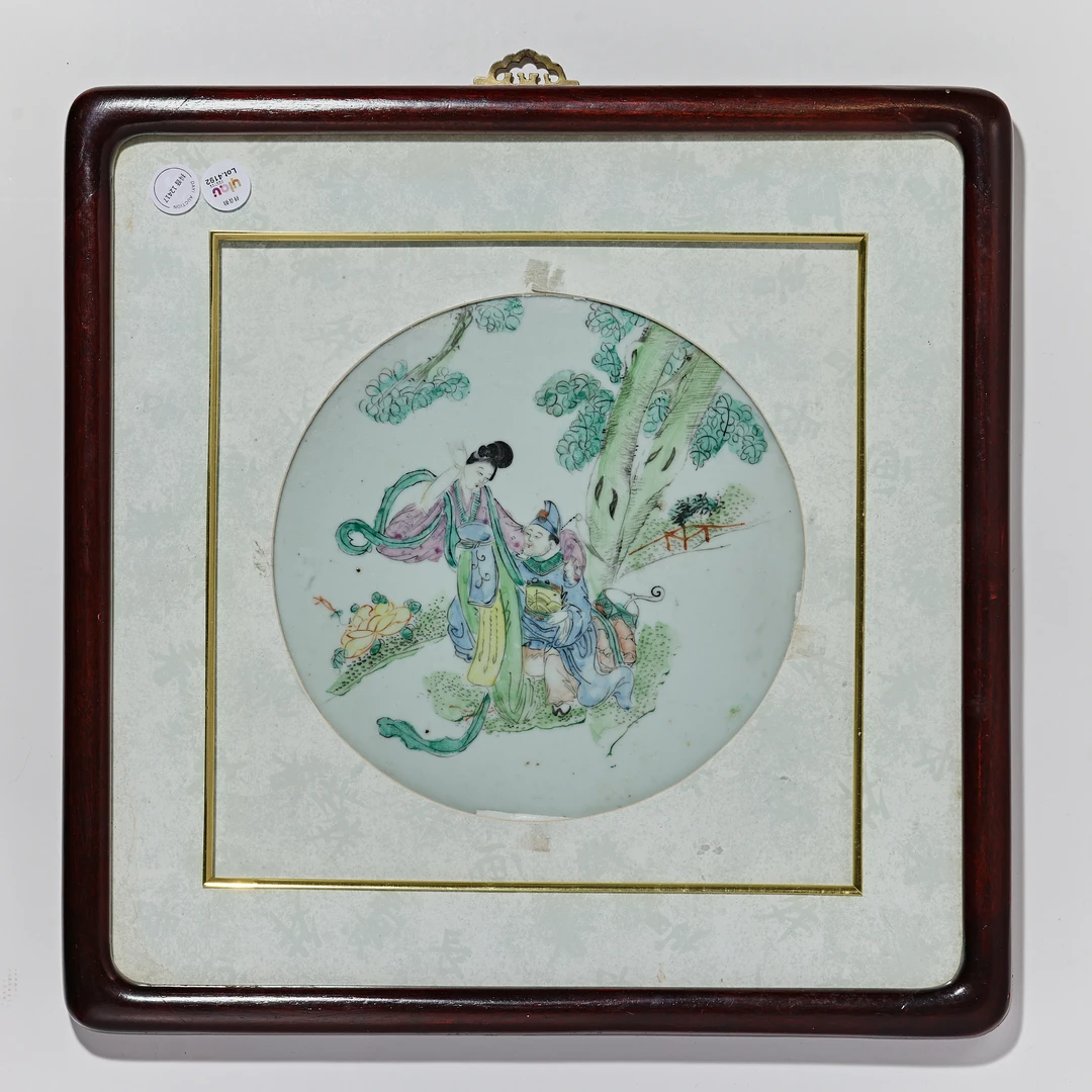 【预展专用】4192民国.粉彩人物纹瓷板