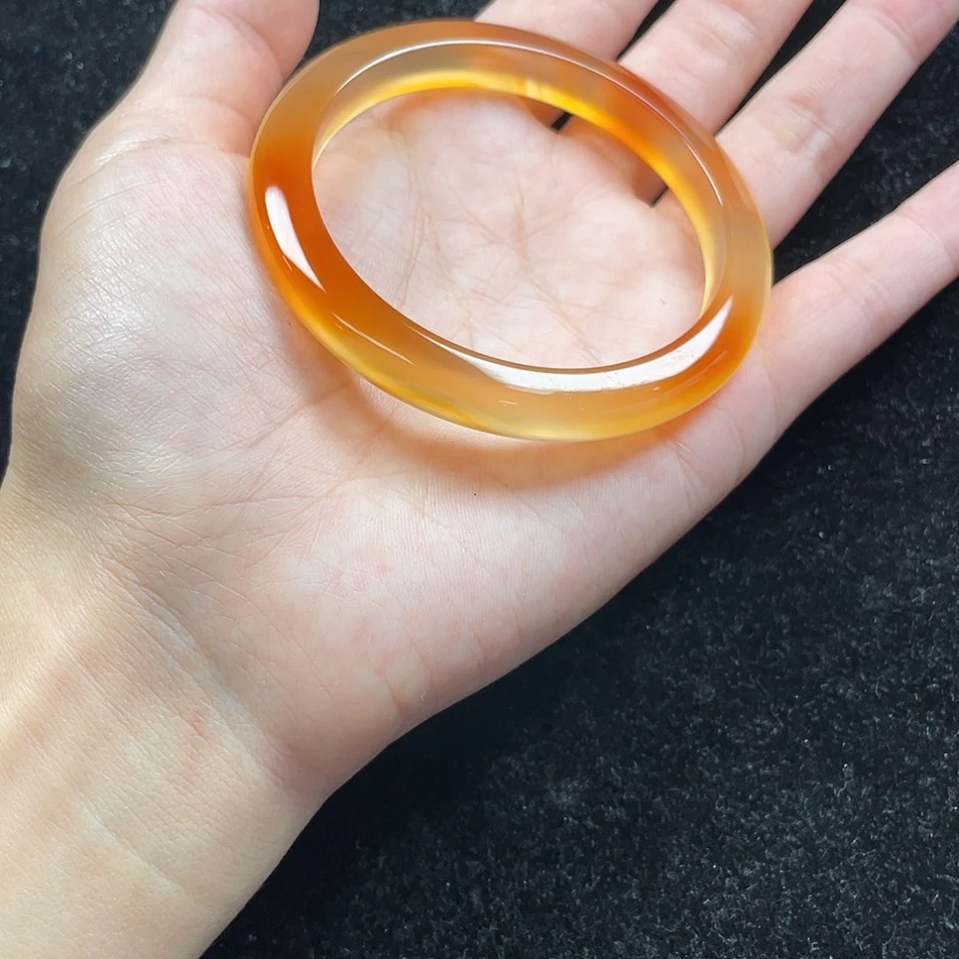 玛瑙/玉髓手镯未镶嵌桃**鱼