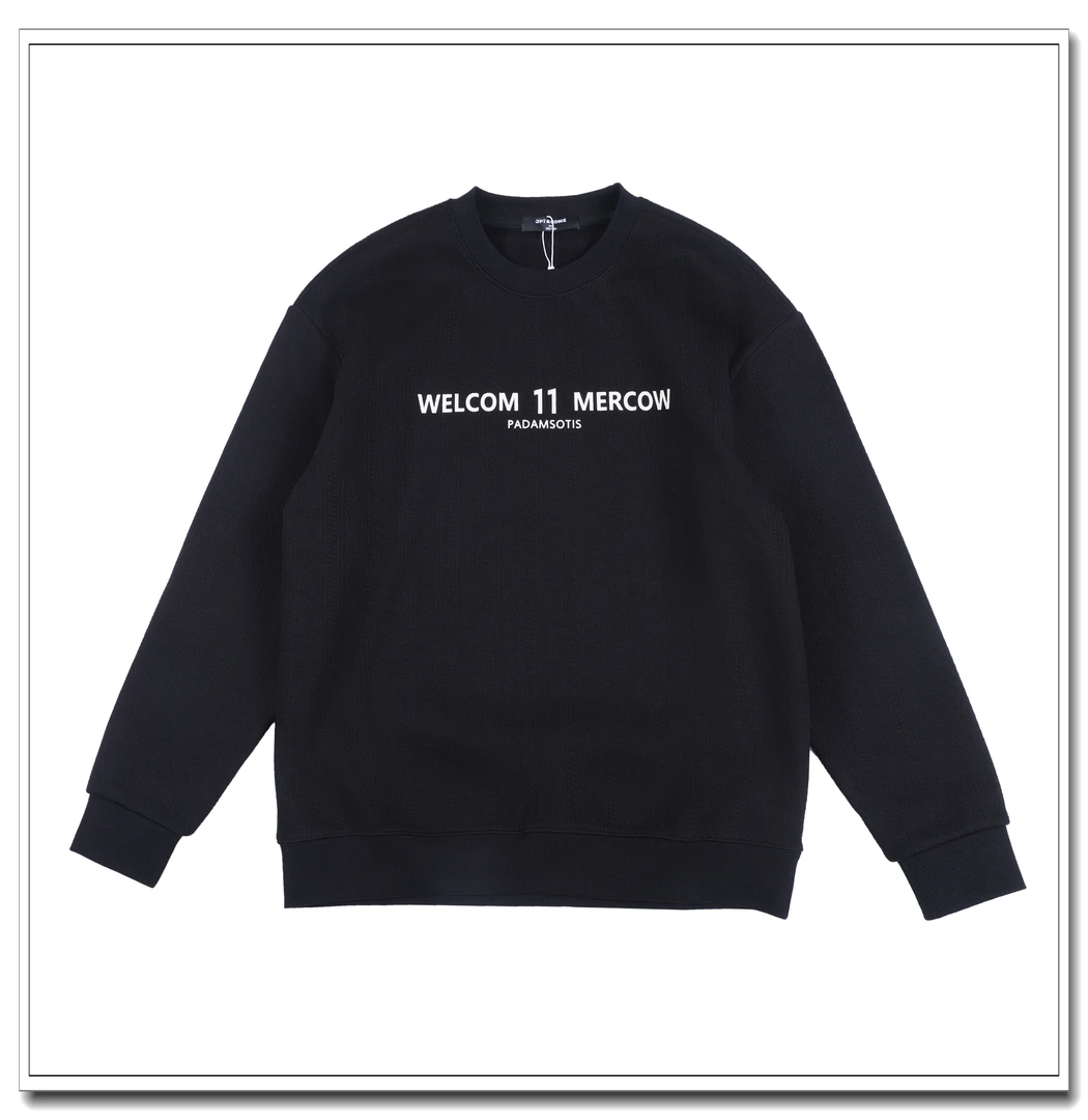 JPTHOME冬季极简风尚合体版字母印花长袖圆领加绒卫衣2440207765