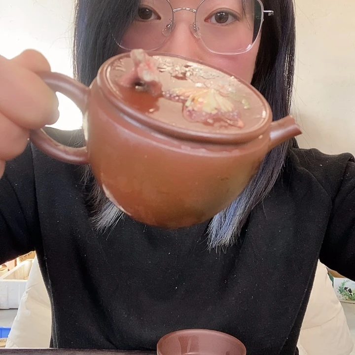 紫砂茶宠柴烧蝶恋花