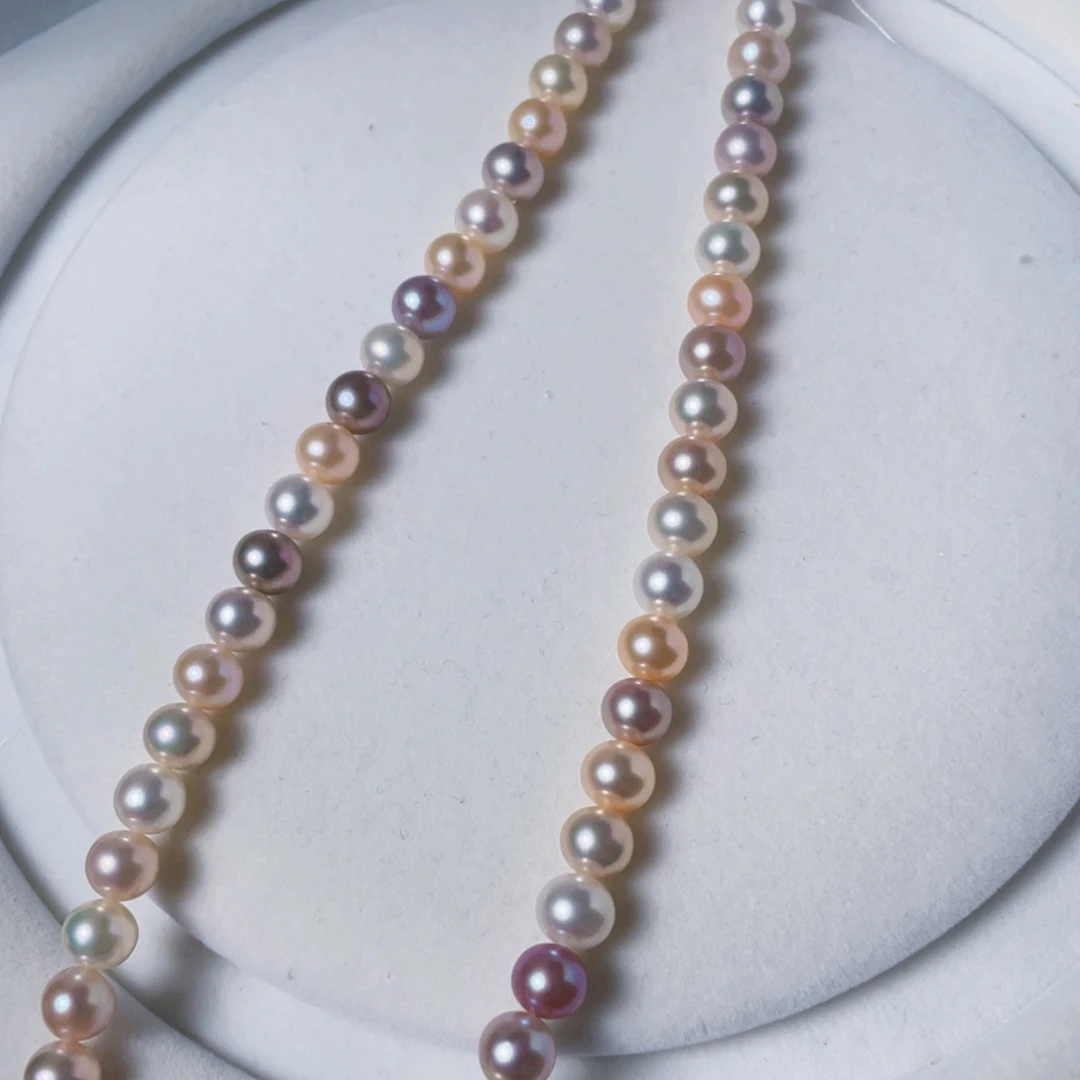 淡水珍珠银S925镶嵌颈饰卡7糖果