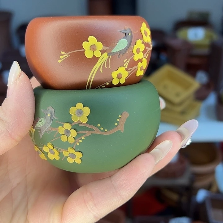 紫砂小苹果绿泥红泥的