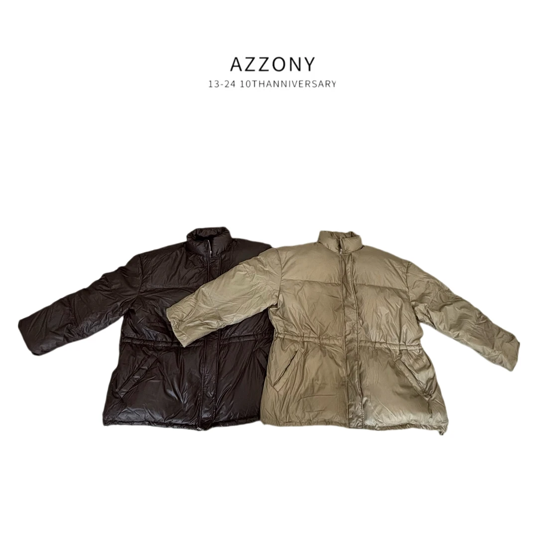 清C Az LongQuan 韩版亮面收腰羽绒服 hp10254