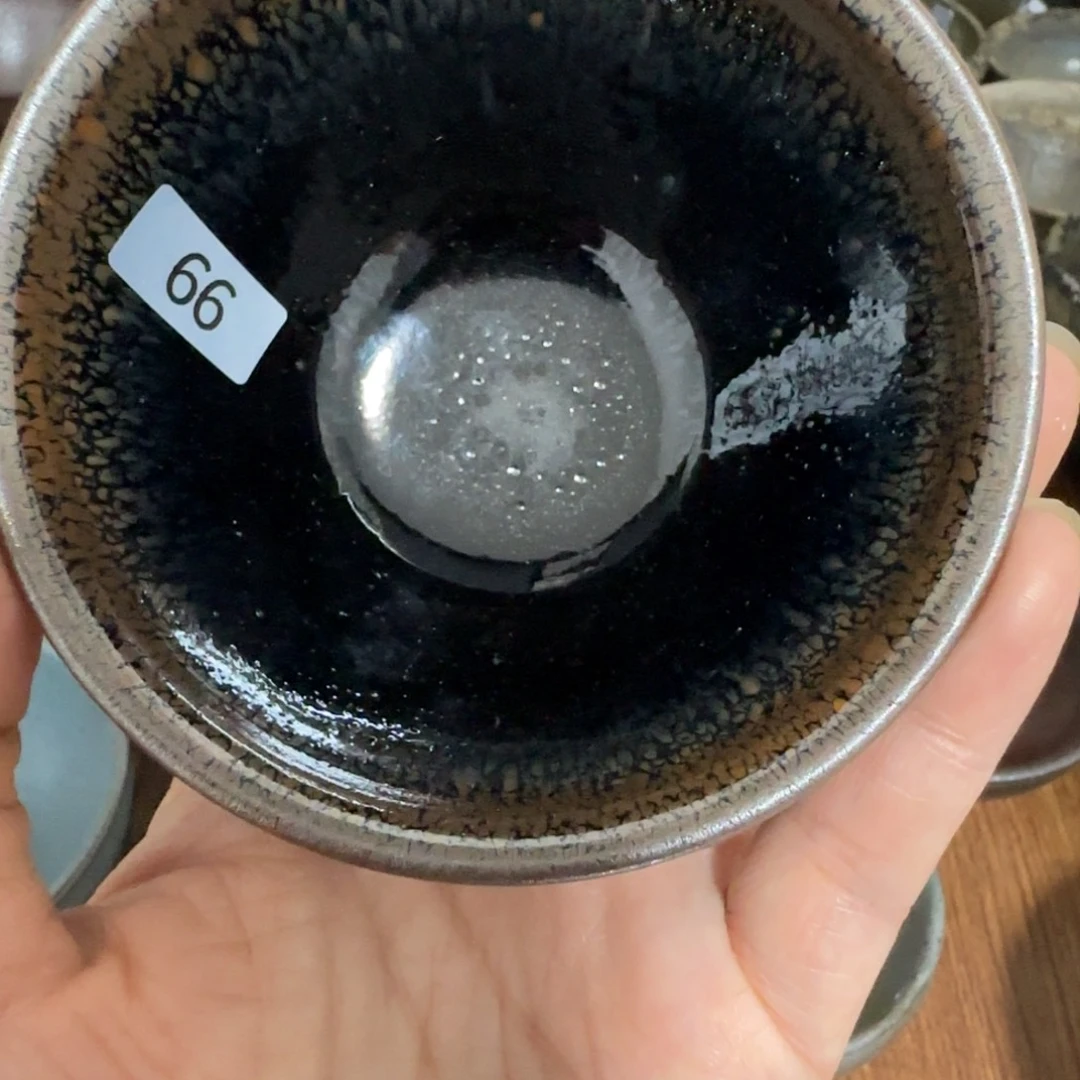 买***产柴烧建盏茶盏茶杯99