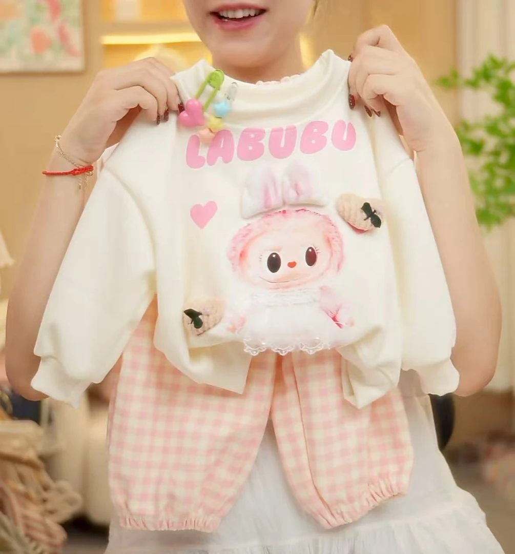 2025秋季新款卫衣卫裤拉布布女宝宝时尚女童百搭卫衣套装