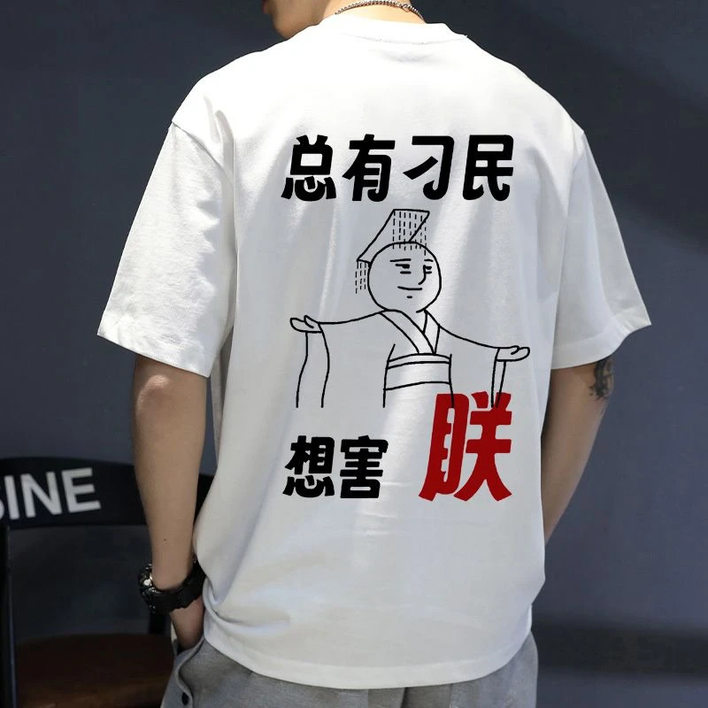 【总有刁民想害朕】搞笑别致短袖T恤搞怪表情包半袖男士衣服定制