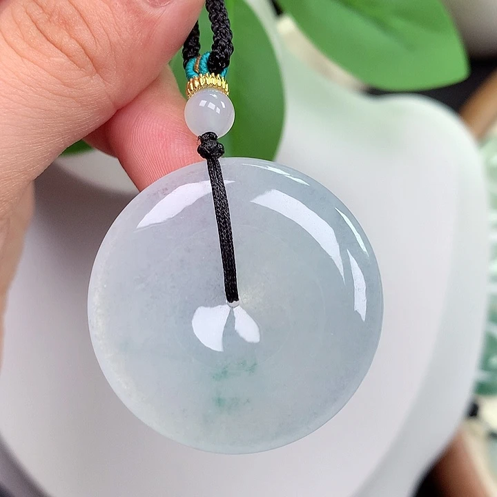 颈饰未镶嵌翡翠平安扣 36x5.8mm