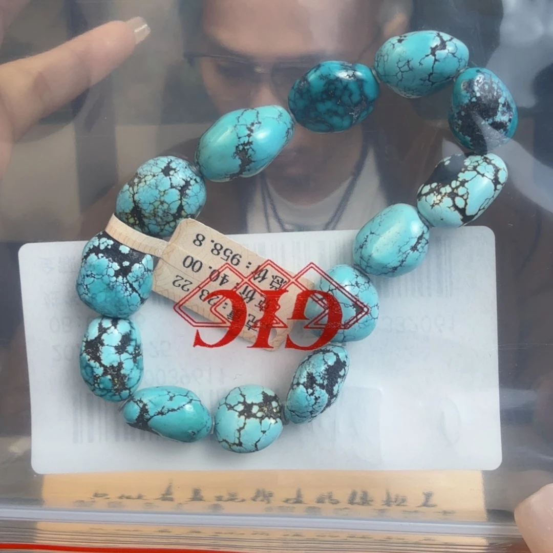 烟***圈绿松石未镶嵌珠宝奇石