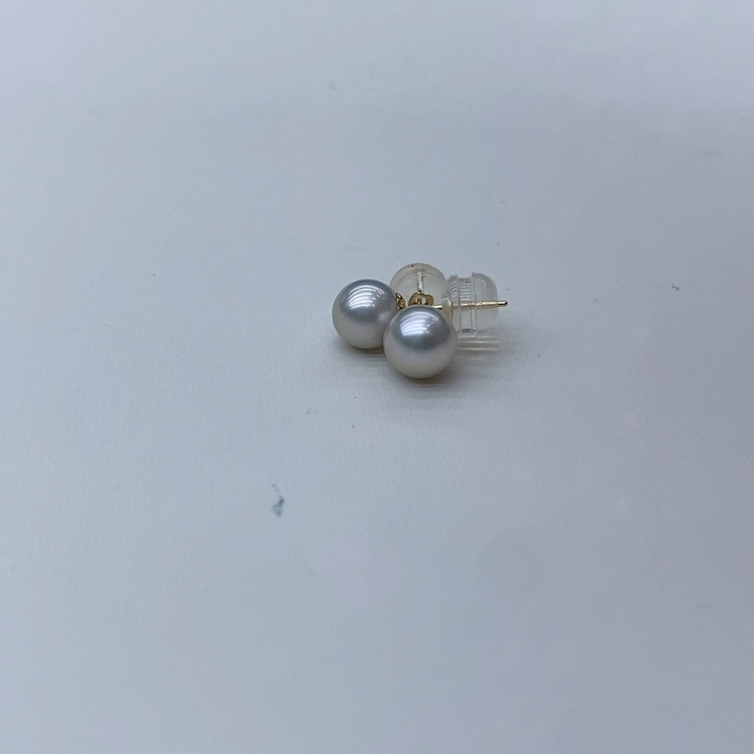海水珍珠耳饰18K金镶嵌