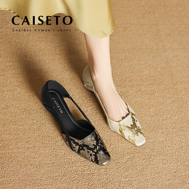 头层牛皮/3.5cm新款时尚方头百搭低跟单鞋舒适真皮女鞋XL118